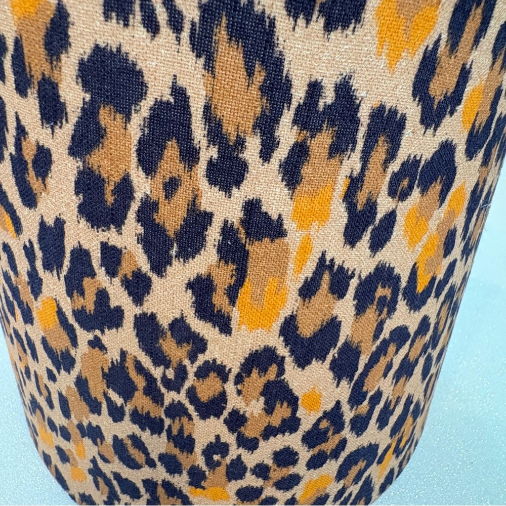 Anthropologie Leopard Print Lamp Shade - Orange and Black - Picture 4 of 8